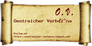 Oestreicher Verbéna névjegykártya